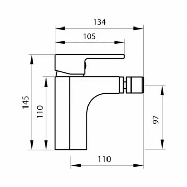 Смеситель для биде Koller Pool Round Arc RA 0300