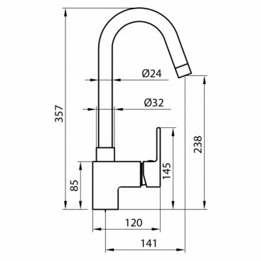 Смеситель для кухни Koller Pool Round Arc RA 0500