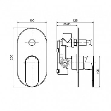 Смеситель для душа Koller Pool Round Arc RA10150