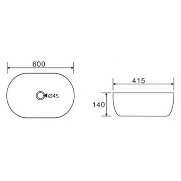 Раковина Koller Pool Round RN-0600-WB