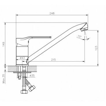 Смеситель для кухни Koller Pool Stream ST0950