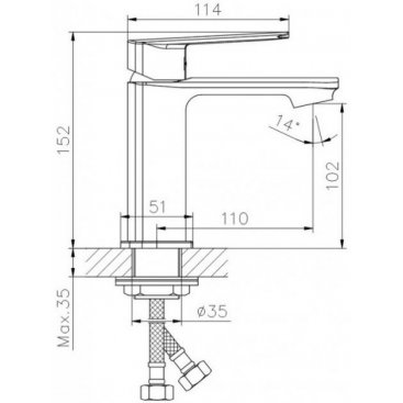 Смеситель для раковины Koller Pool Style SL0200