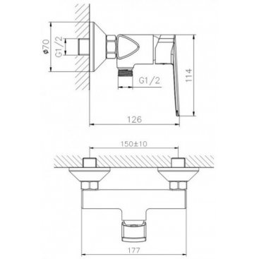 Смеситель для душа Koller Pool Style SL0450