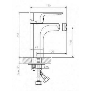 Смеситель для биде Koller Pool Trend TR0300