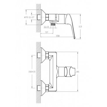 Смеситель для душа Koller Pool Twist TW 0400