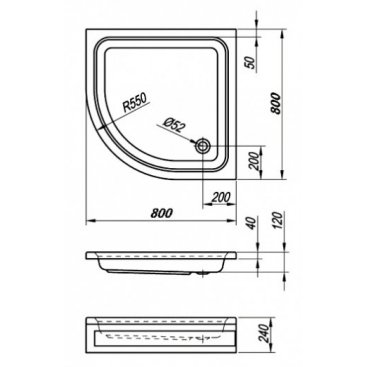 Душевой поддон Kolpa San Quat Ocean 80x80 см