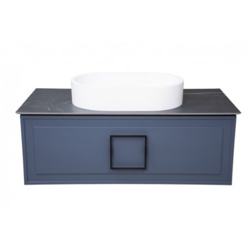 Мебель для ванной со столешницей La Fenice Cube 100 синяя
