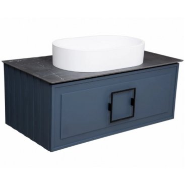 Мебель для ванной со столешницей La Fenice Cube 90 синяя
