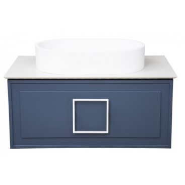 Мебель для ванной со столешницей La Fenice Cube 80 синяя