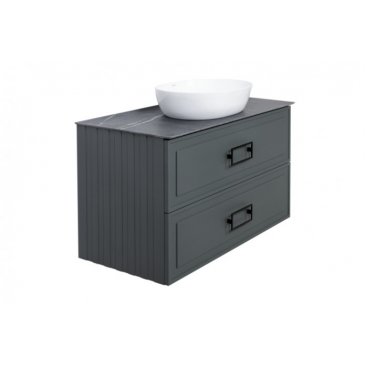 Мебель для ванной со столешницей La Fenice Cube Twin 100 серая