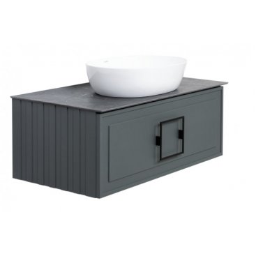 Мебель для ванной со столешницей La Fenice Cube 90 серая