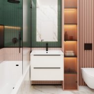 Мебель для ванной La Fenice Tesoro 80 платиновый белый