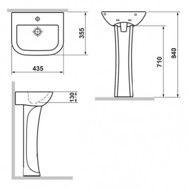 Раковина с пьедесталом Laguraty 3210F