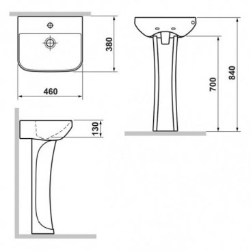 Раковина с пьедесталом Laguraty 5620F