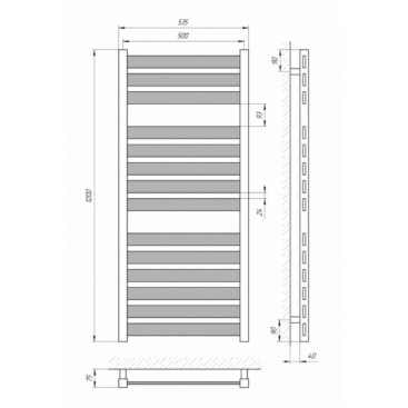 Полотенцесушитель водяной Laris Бонд 500x1200