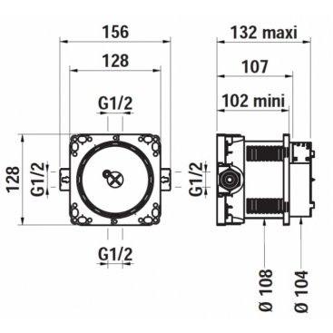 Скрытая часть смесителя Laufen Simibox Standard 3.7898.0.000.000.1