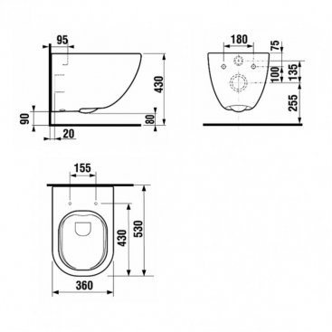 Унитаз Laufen Basal Combipack 866E10