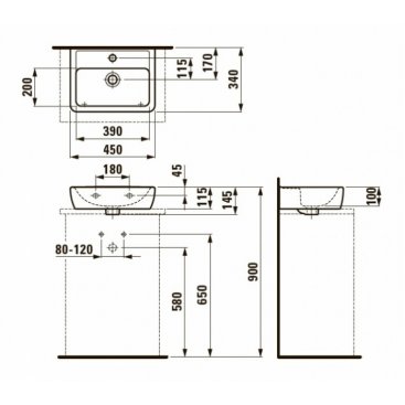 Раковина Laufen Pro A 811952 белая