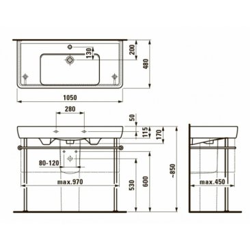 Раковина Laufen Pro A 813958 белая