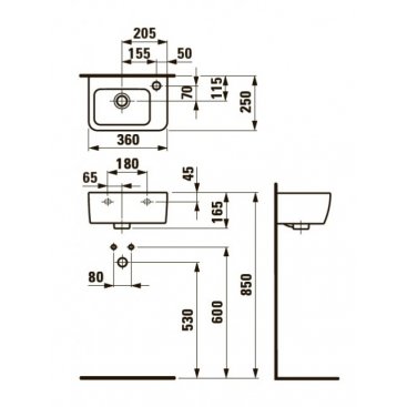 Раковина Laufen Pro A 816955 белая