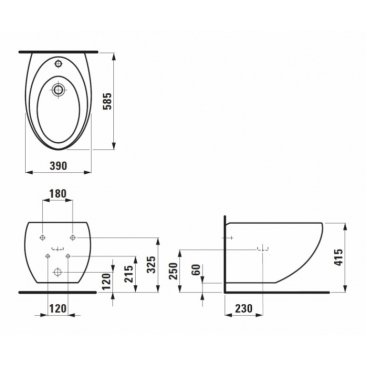 Биде Laufen Alessi One 830971