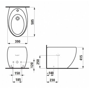 Биде Laufen Alessi One 832971