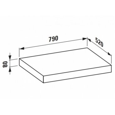 Столешница Laufen Case 405120 без отверстия