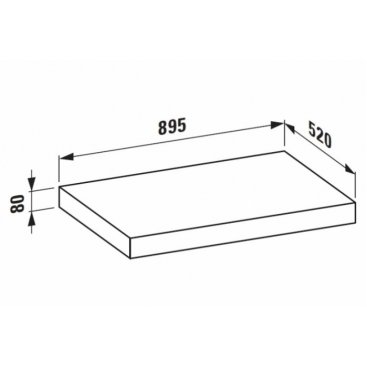 Столешница Laufen Case 405130 без отверстия