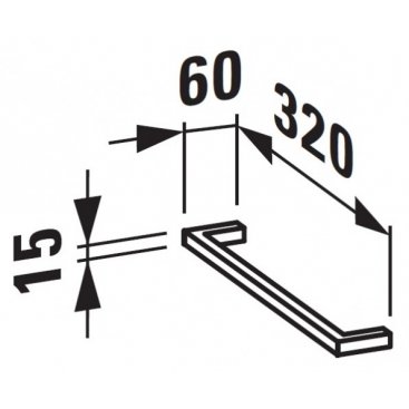 Полотенцедержатель для мебели Laufen Case 490951