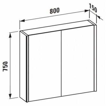 Зеркало-шкаф Laufen Frame 25 408503