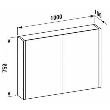 Зеркало-шкаф Laufen Frame 25 408603