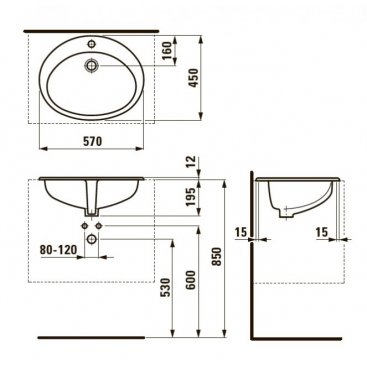 Раковина Laufen Indova 811391 белая