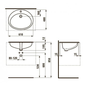 Раковина Laufen Indova 811392 белая