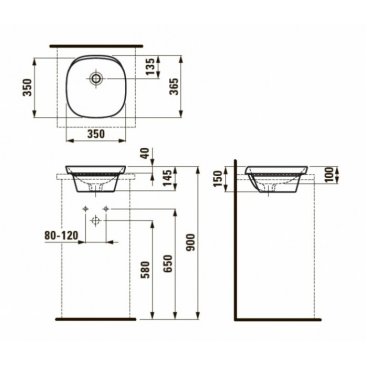 Раковина Laufen Ino 817301 белая