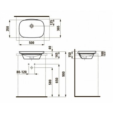 Раковина Laufen Ino 817302 белая матовая