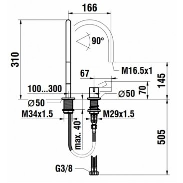 Смеситель для раковины Laufen Kartell 3.1133.2.004.220.1