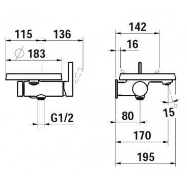 Смеситель для ванны Laufen Kartell 3.2133.9.004.141.1