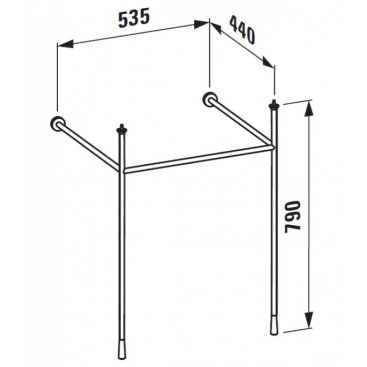 Раковина с консолью Laufen Kartell 810334+385335