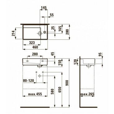 Раковина Laufen Kartell 815334 черная глянцевая