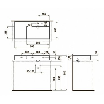 Раковина Laufen Kartell 818339 серая матовая