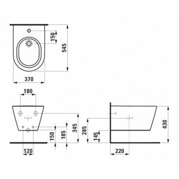 Биде Laufen Kartell 830331 черное матовое