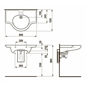 Раковина Laufen Libertyline 811478 белая