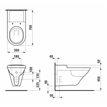 Унитаз Laufen Libertyline 821470