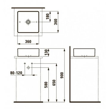 Раковина Laufen Living Square 811433 белая