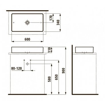 Раковина Laufen Living Square 811434 белая