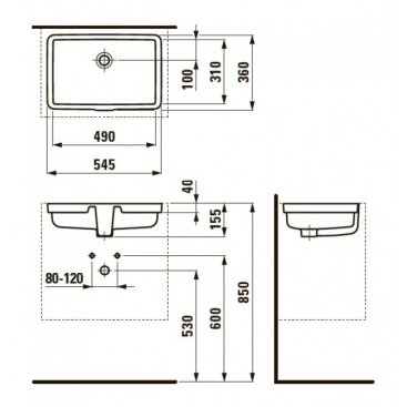 Раковина Laufen Living City 812430 белая