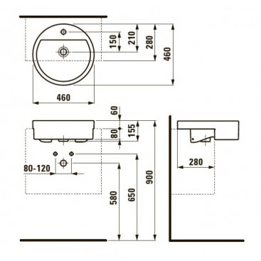Раковина Laufen Living City 813431 белая