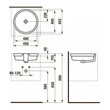 Раковина Laufen Living City 813438 белая