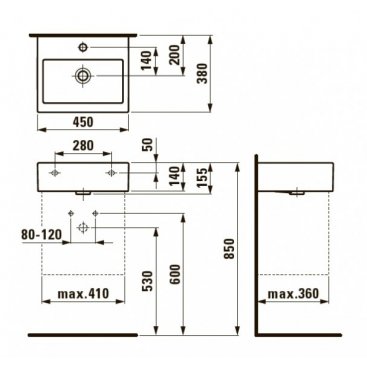 Раковина Laufen Living City 815432 белая