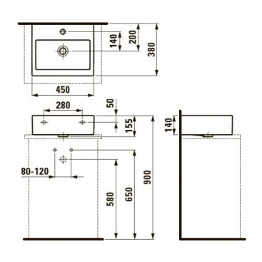 Раковина Laufen Living City 815433 белая